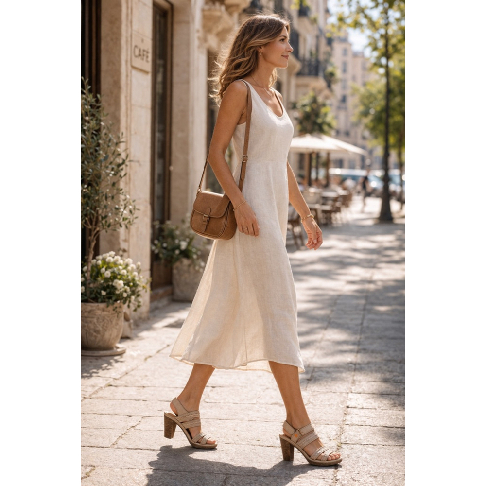 Art Company Shoes W 9.5 Sandals Leather Comfort Heel Neutral Euro Eco Boho Tan